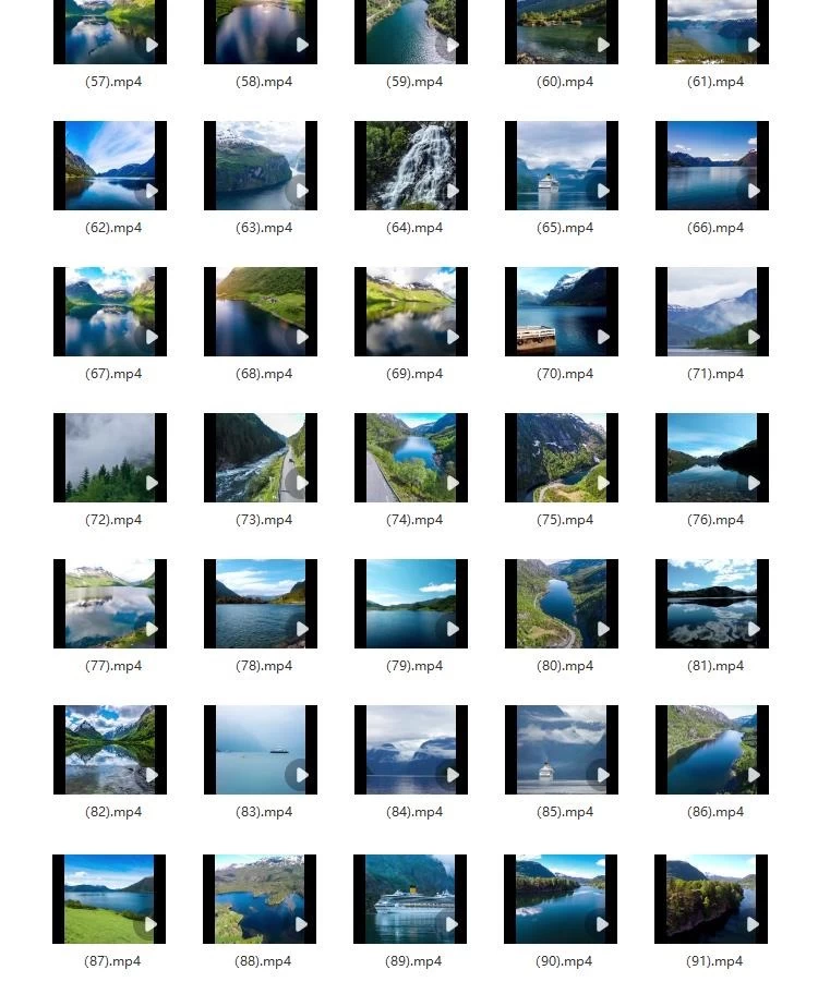 自然风景挪威风景视频素材合集，高质量视频素材，MP4格式