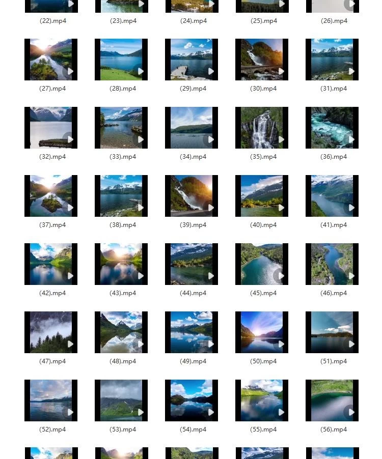 自然风景挪威风景视频素材合集，高质量视频素材，MP4格式