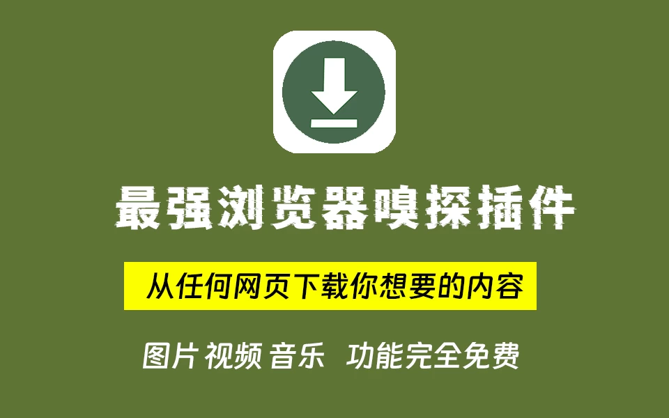 插件 | 浏览器嗅探插件-从任何网页下载你想要的内容